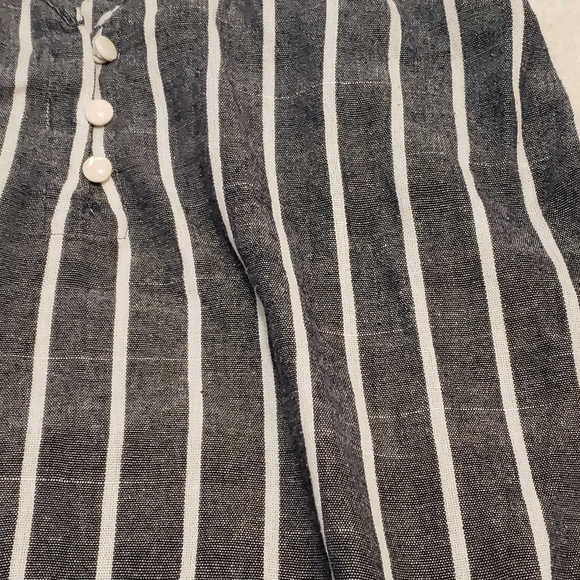 Shein 100% Cotton Black & White Striped Spaghetti Strap Tank Top - Picture 5 of 14